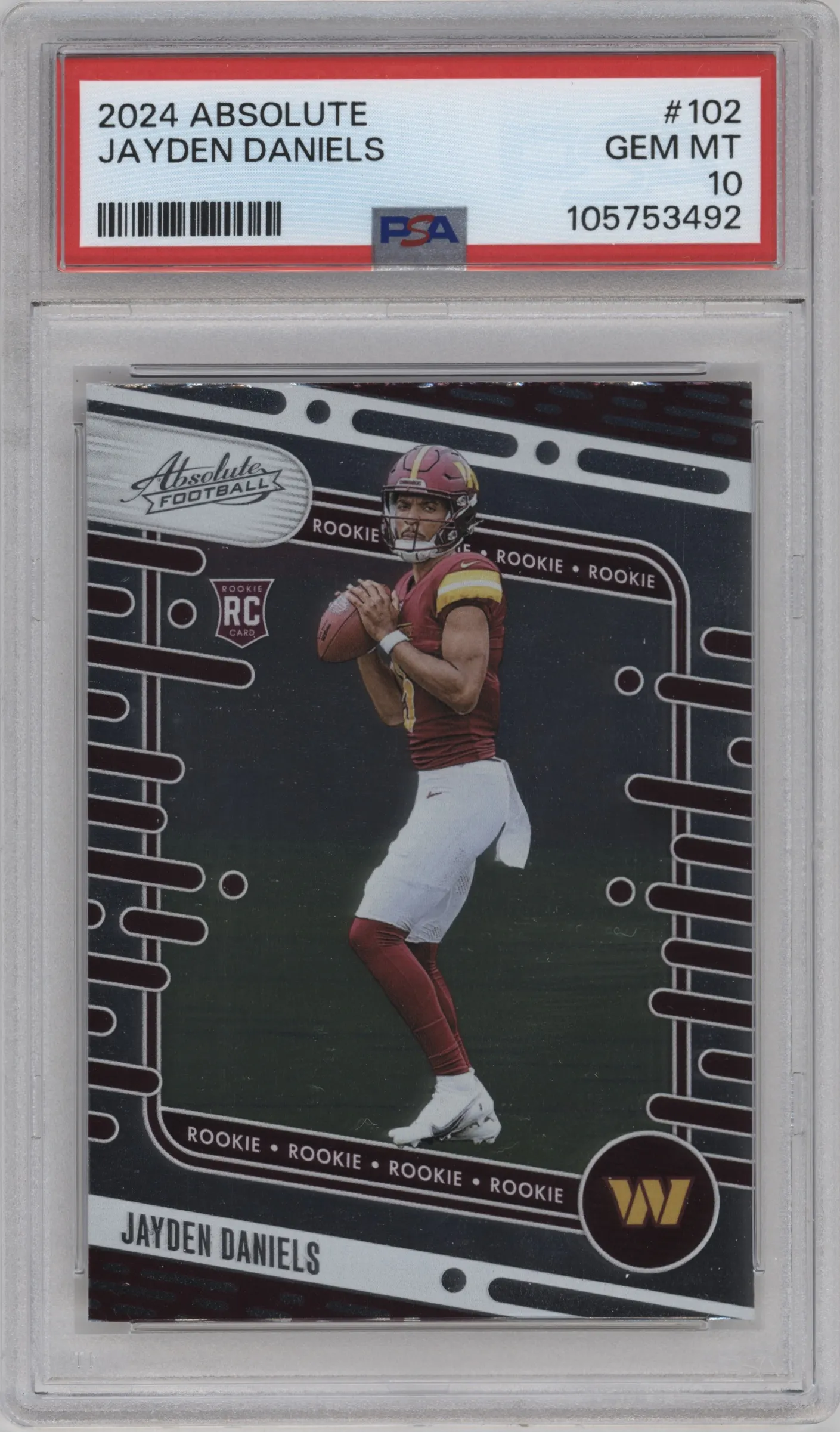 2024 Panini Absolute Jayden Daniels Retail PSA 10