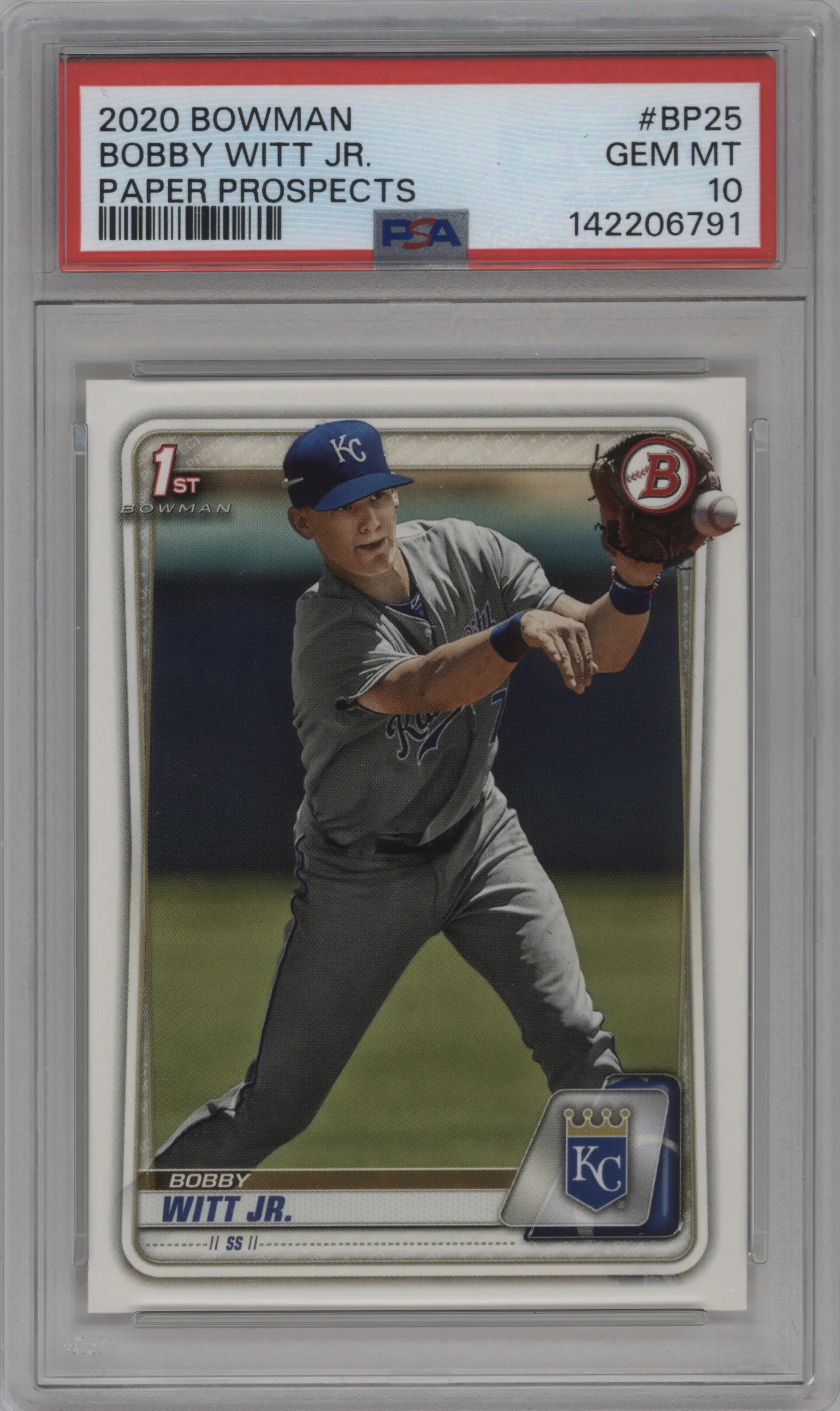 2020 Bowman Prospect Bobby Witt Jr. #BP-25 PSA 10