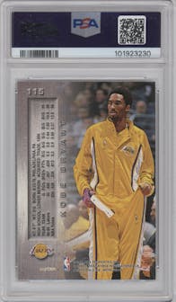 Kobe Bryant from the 1999-00 Skybox Metal set graded by PSA and given an overall grade of 10.
