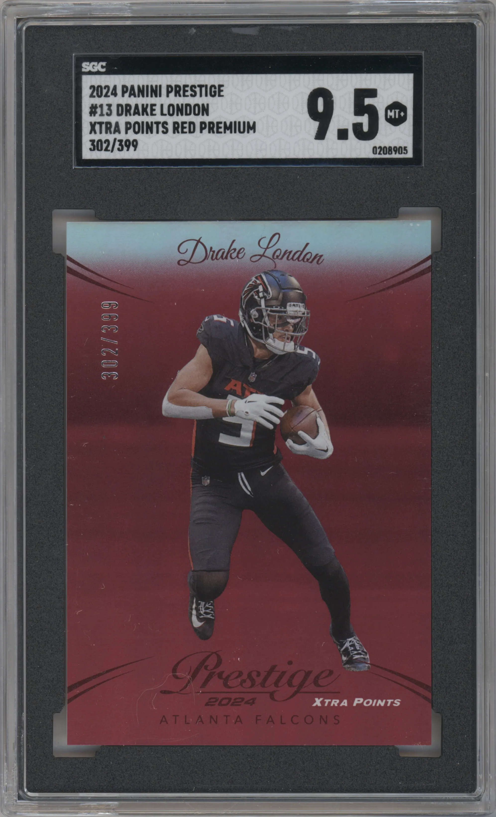 2024 Panini Prestige Drake London Red Premium Xtra Points SGC 9.5