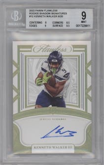 Kenneth Walker III from the 2022 Panini Flawless set graded by Beckett and given an overall grade of 9.