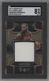 LeBron James from the 2022-23 Panini Select set featuring a Copper parallel graded by SGC and given an overall grade of 8.