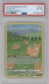 Ditto from the 2023 Pokemon SWSH set graded by PSA and given an overall grade of 6.