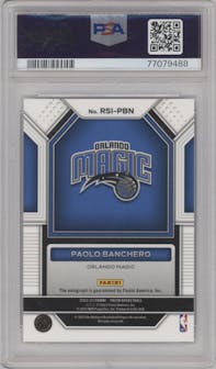 Paolo Banchero from the 2022-23 Panini Prizm  set graded by PSA and given an overall grade of 10.
