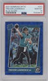 Trevor Lawrence from the 2021 Panini Donruss Optic set featuring a Blue Scope parallel graded by PSA and given an overall grade of 10.