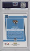 Trevor Lawrence from the 2021 Panini Donruss Optic set featuring a Blue Scope parallel graded by PSA and given an overall grade of 10.