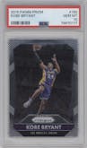Kobe Bryant from the 2015-16 Panini Prizm  set graded by PSA and given an overall grade of 10.