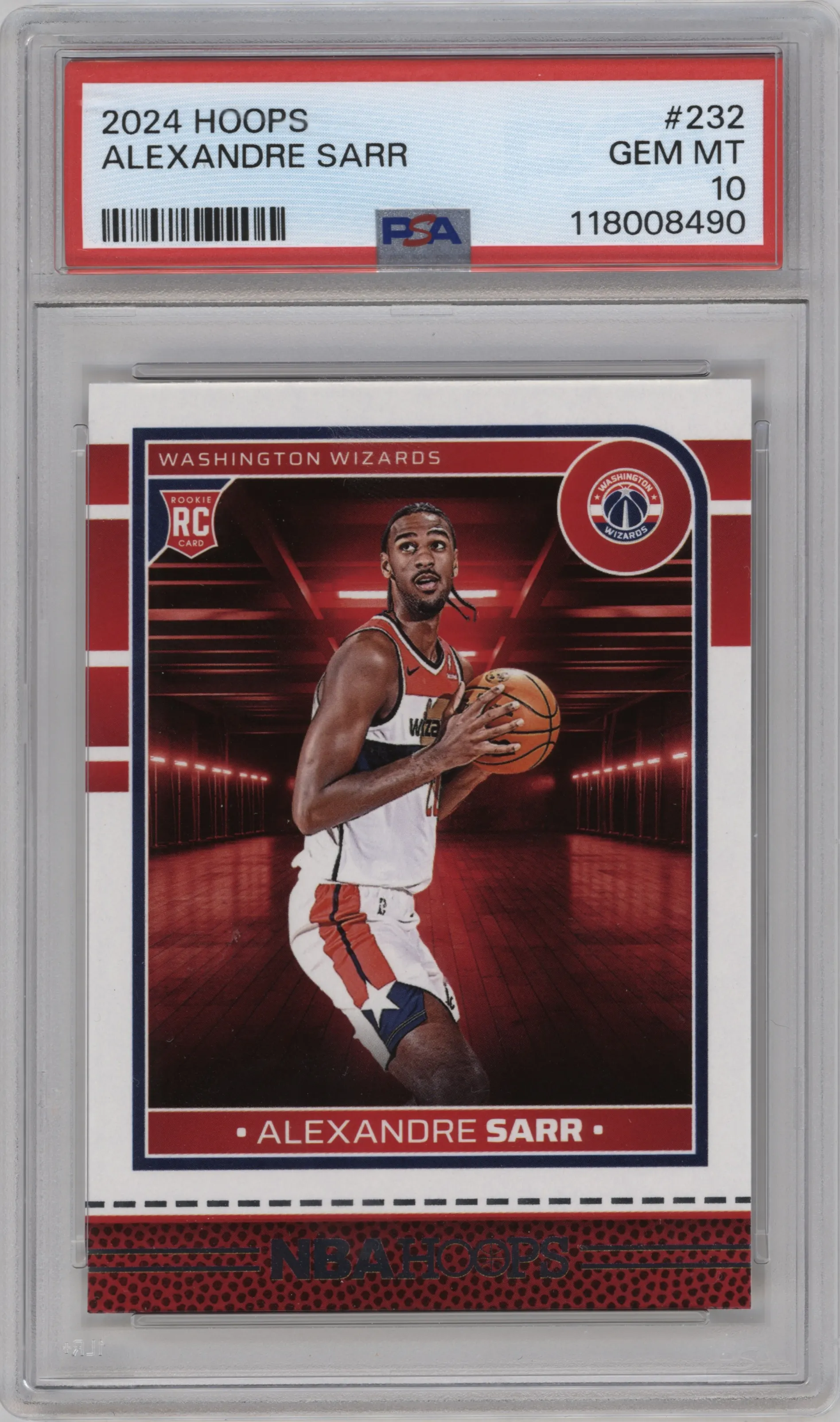 2024 Panini NBA Hoops Alexandre Sarr #232 PSA 10