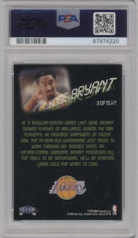 Kobe Bryant from the 1997-98 Fleer Ultra set graded by PSA and given an overall grade of 8.