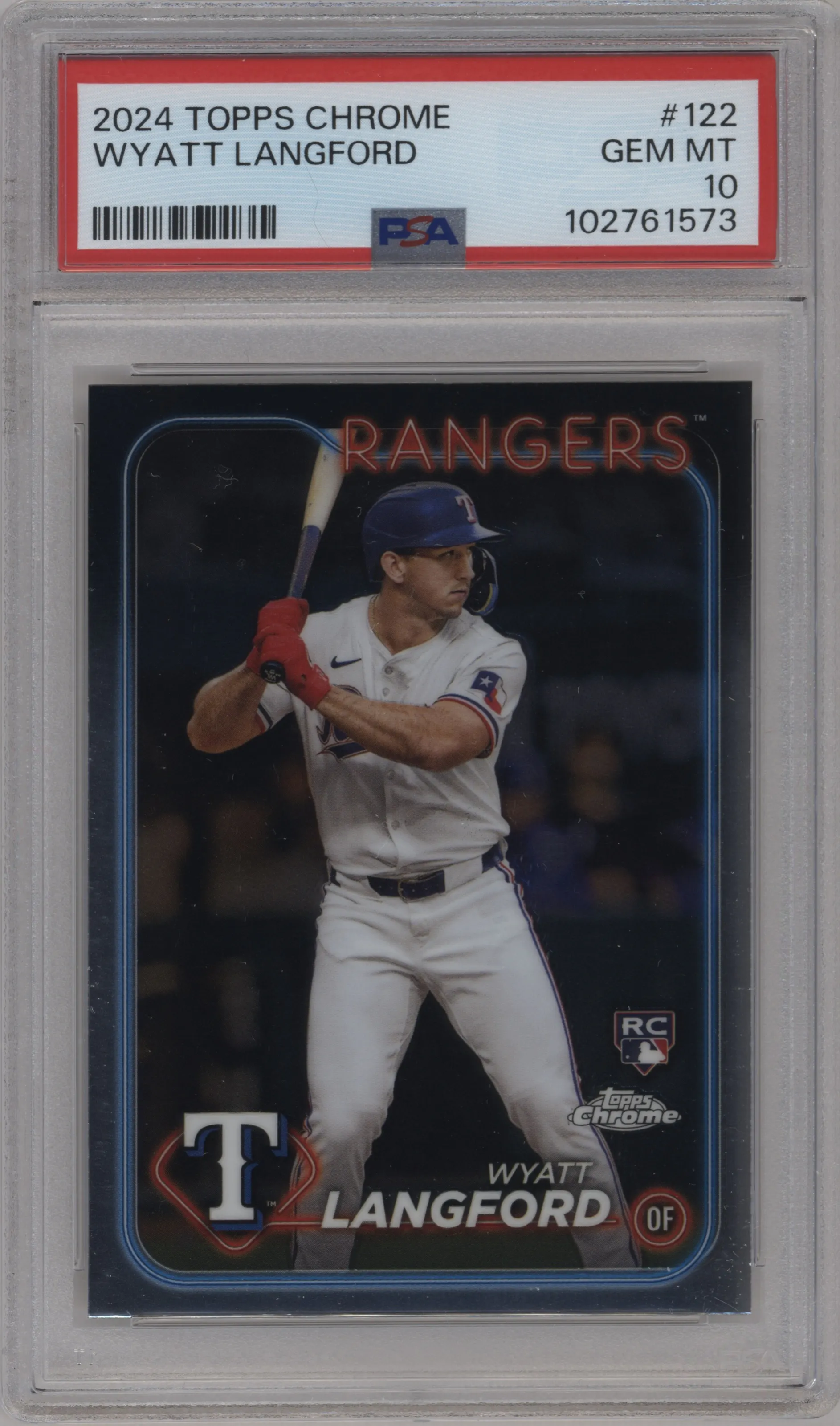 2024 Topps Chrome Wyatt Langford #122 PSA 10