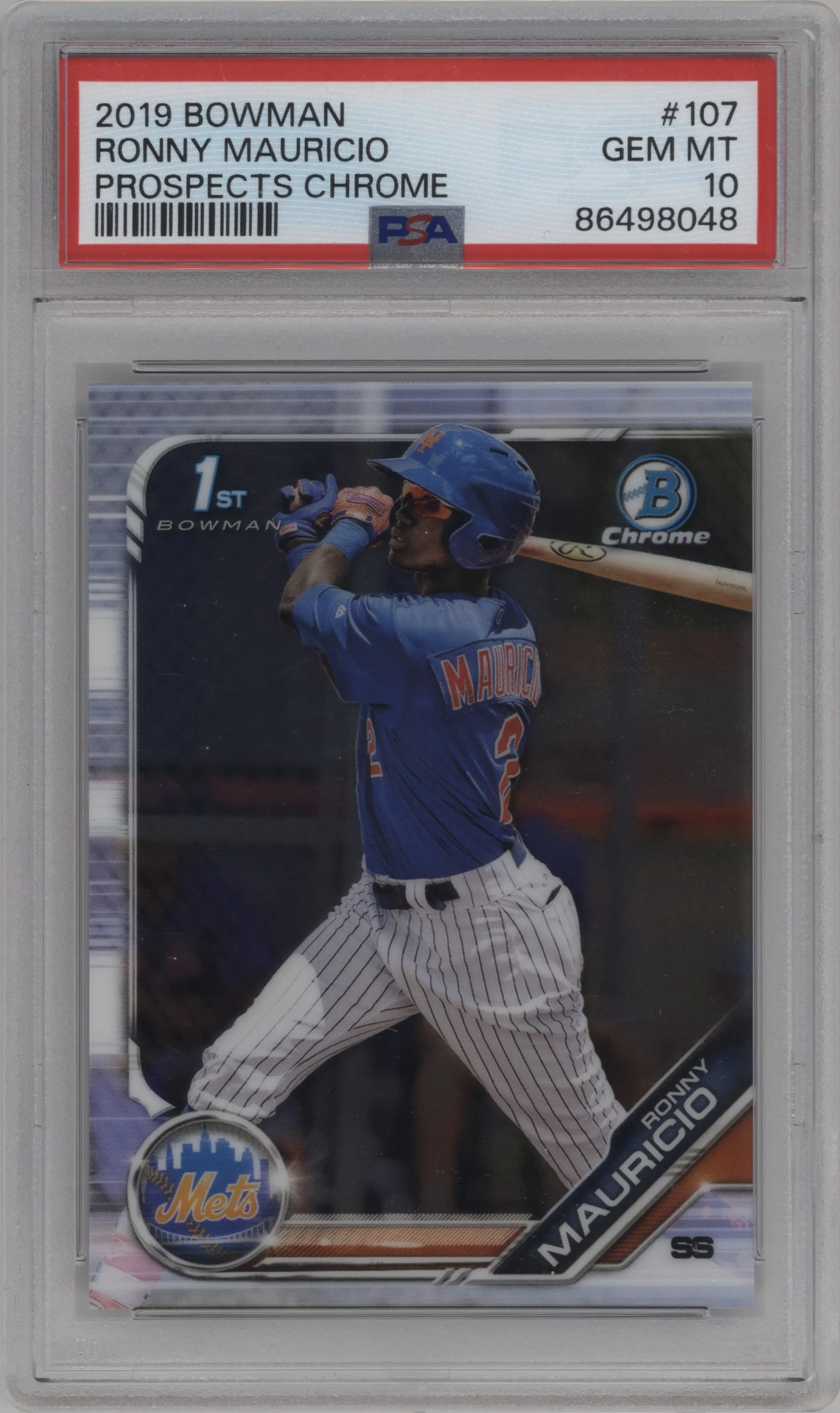 2019 Bowman Chr.Pros. Ronny Mauricio PSA 10