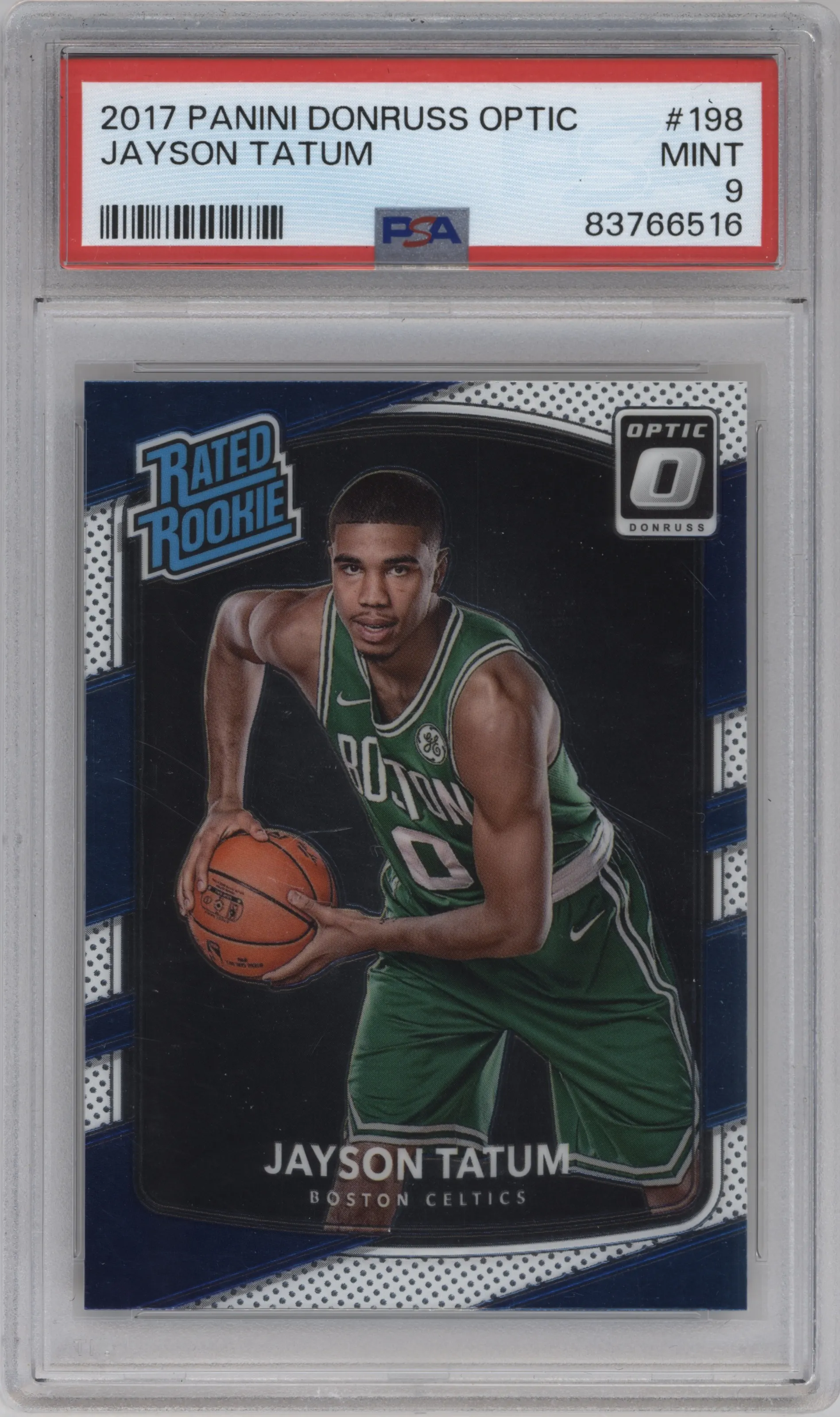 2017 Panini Donruss Optic Rated Rookie Jayson Tatum PSA 9