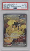 Iron Boulder ex from the 2024 Pokemon SV set graded by PSA and given an overall grade of 10.