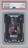 C.J. Stroud from the 2023 Panini Prizm set graded by PSA and given an overall grade of 10.