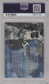 Ken Griffey Jr. from the 1998 Topps set graded by PSA and given an overall grade of 9.