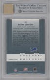 Barry Sanders  from the 2005 Donruss Classics set featuring a Platinum parallel graded by Beckett and given an overall grade of 8.5.