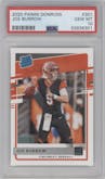 Joe Burrow from the 2020 Panini Donruss set graded by PSA and given an overall grade of 10.