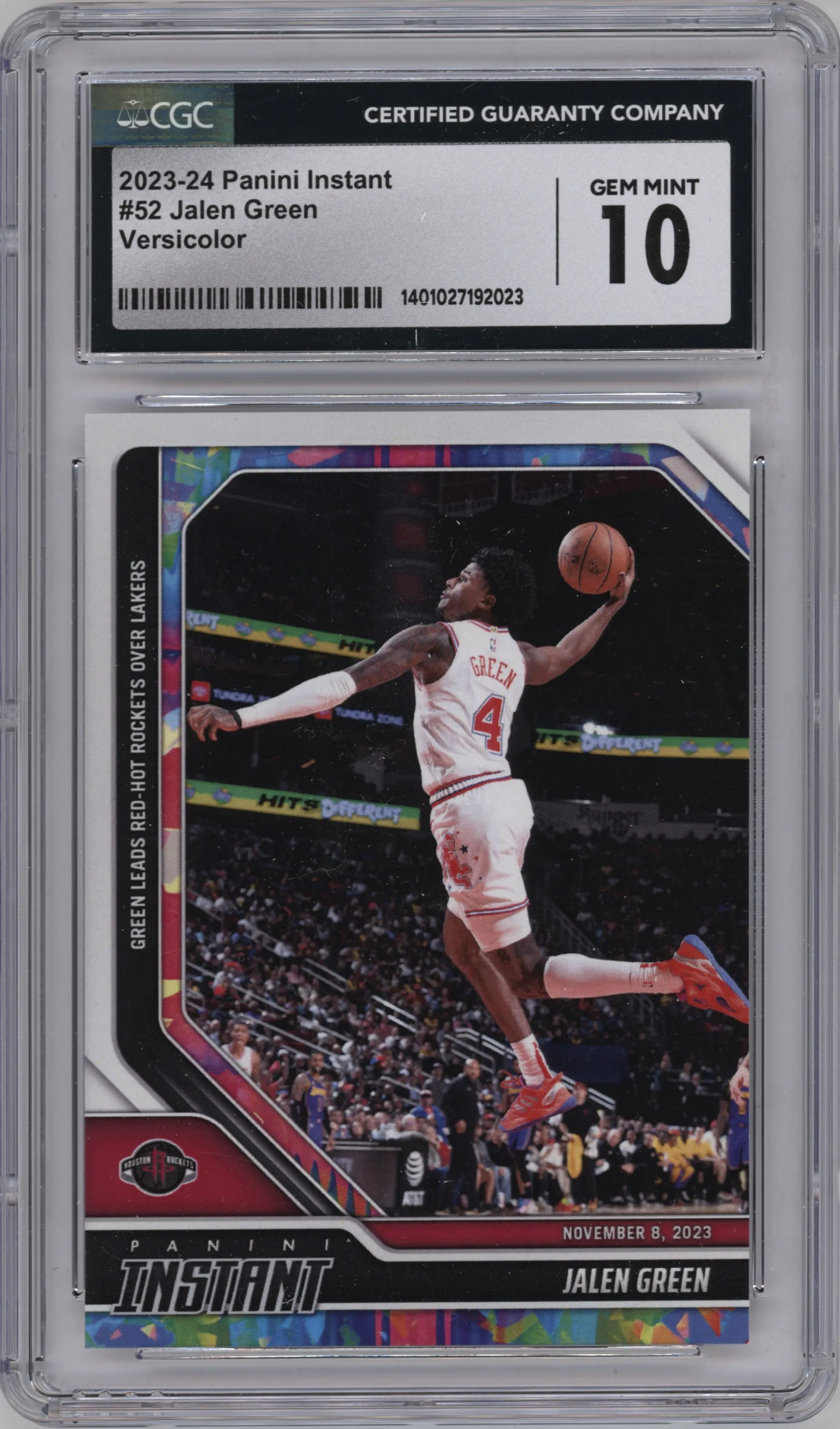 2023 Panini Instant NBA Jalen Green Versicolor #52 CGC 10