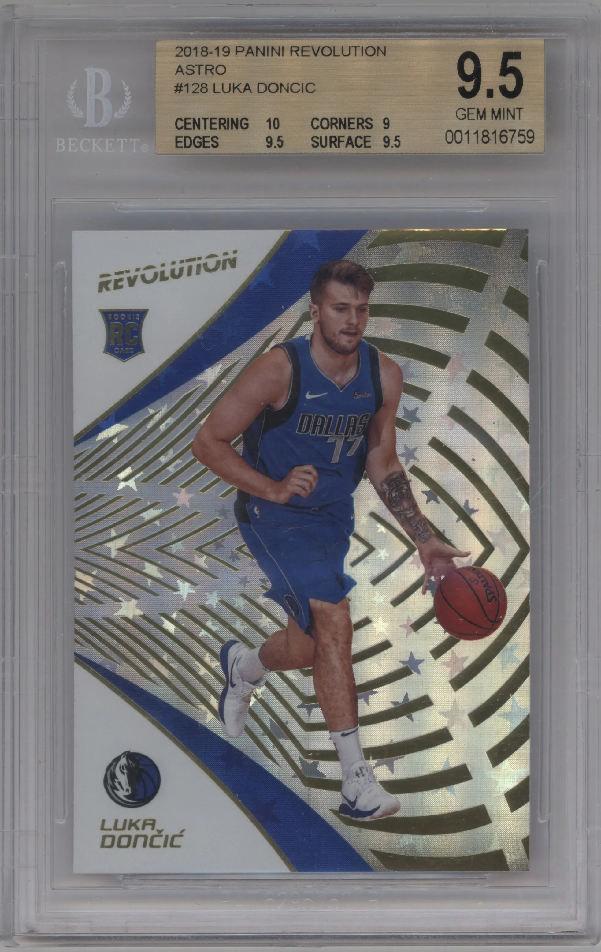 2018 Panini Revolution Luka Doncic Astro #128 BGS 9.5