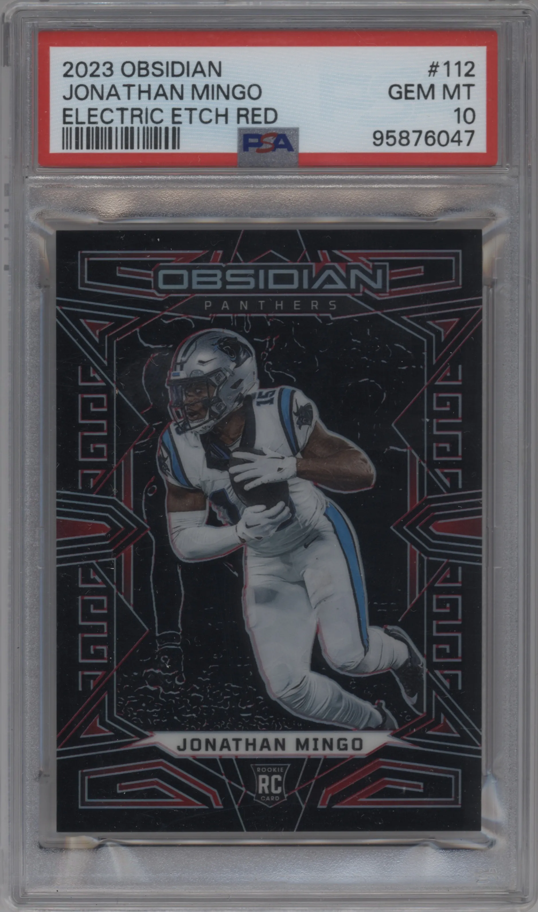 2023 Panini Obsidian Jonathan Mingo Electric Etch Red #112 PSA 10
