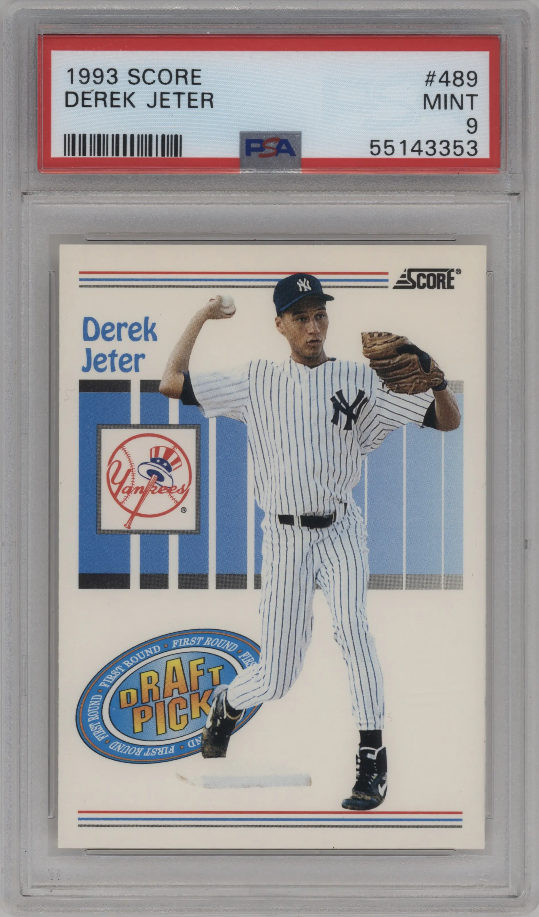 1993 Score Derek Jeter #489 PSA 9