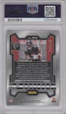 Bijan Robinson from the 2023 Panini Prizm set featuring a Pandora parallel graded by PSA and given an overall grade of 9.