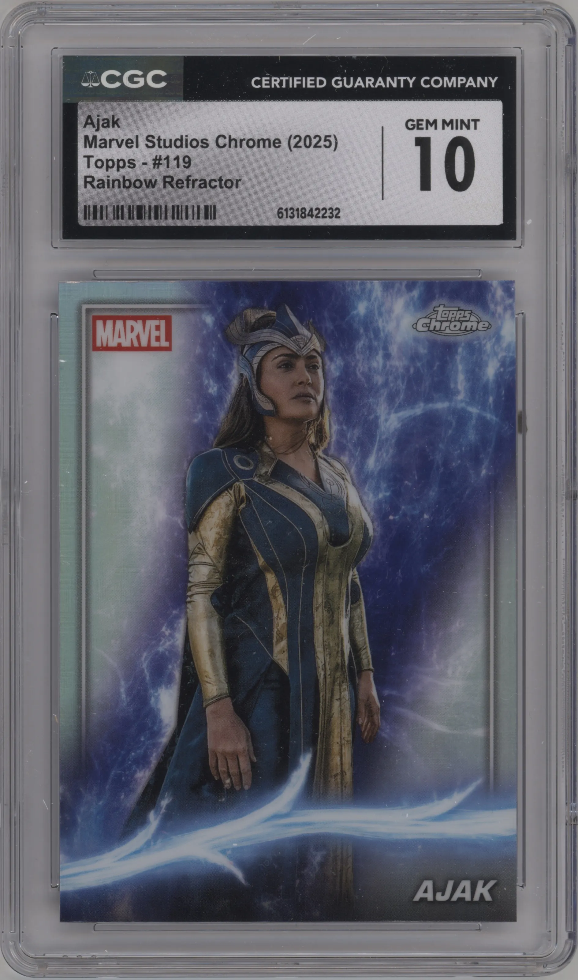 2025 Topps Chrome Marvel Studios Ajak Rainbow Refractor CGC 10