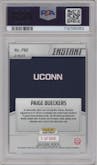Paige Bueckers from the 2024 Panini Instant NIL set graded by PSA and given an overall grade of 10.