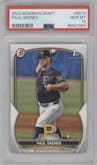 Paul Skenes from the 2023 Bowman Draft set graded by PSA and given an overall grade of 10.
