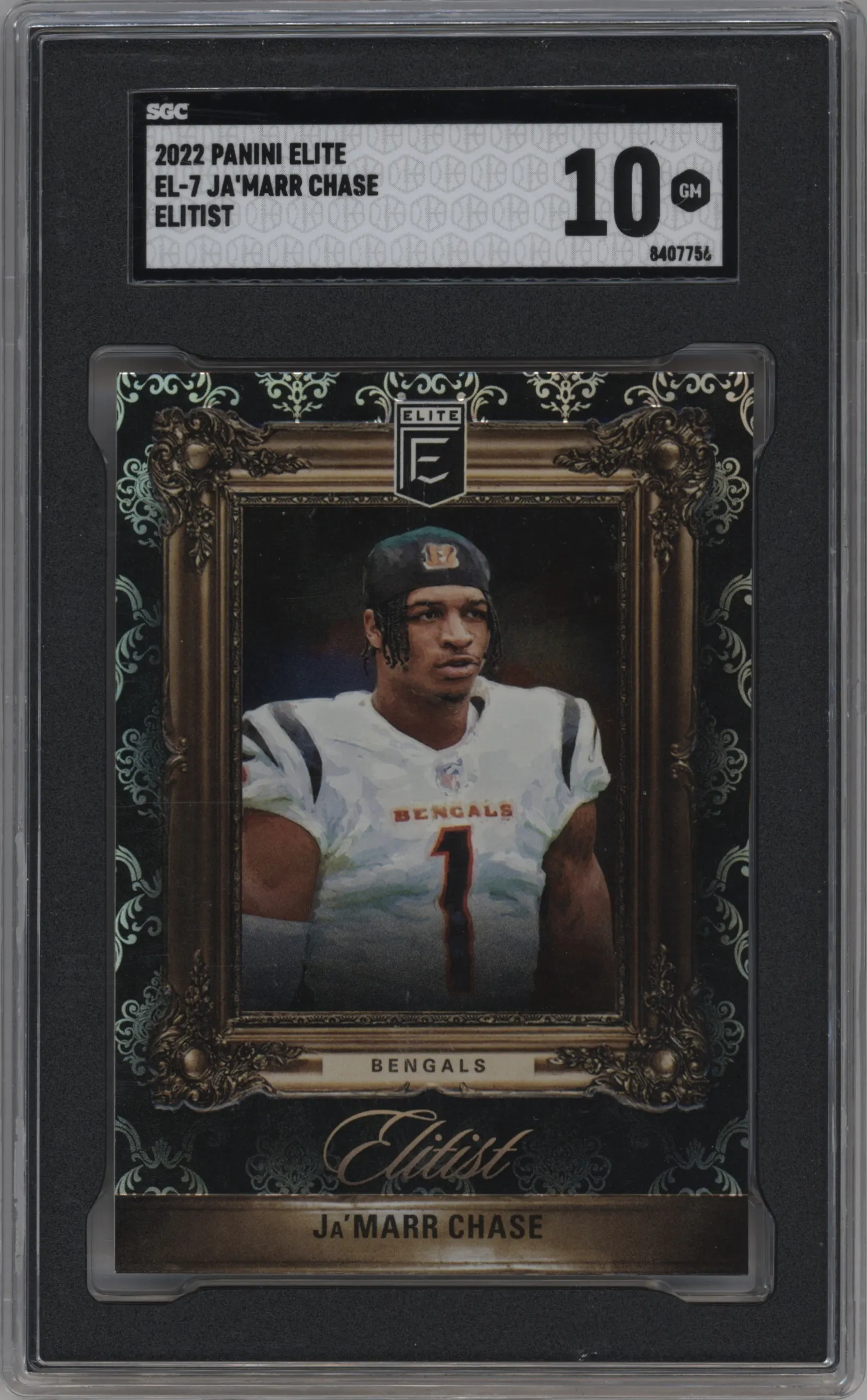 2022 Panini Donruss Elite Elitist Ja'Marr Chase #EL-7 SGC 10