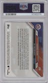 Luisangel Acuna from the 2024 Topps Now set graded by PSA and given an overall grade of 10.