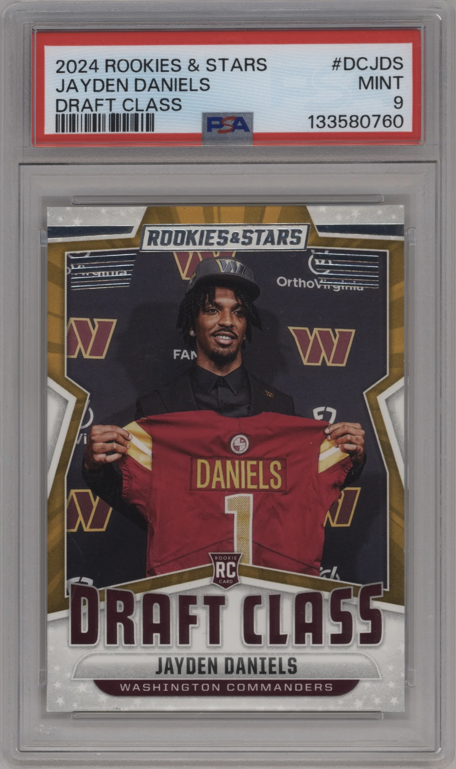2024 Panini Rookies & Stars Draft Class Jayden Daniels PSA 9