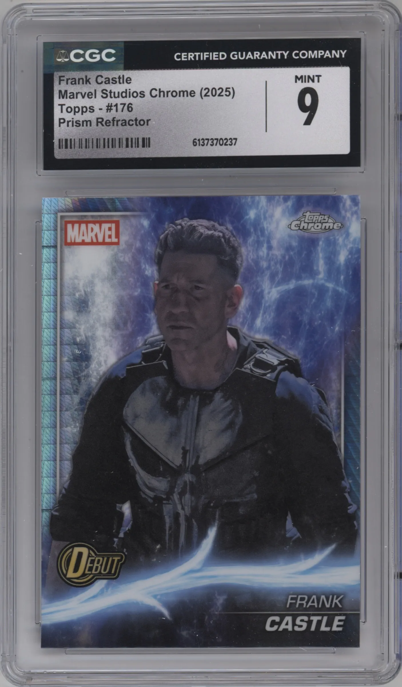 2025 Topps Chrome Marvel Studios Frank Castle Prism Refractor #176 CGC 9