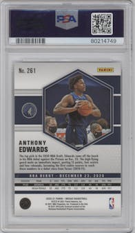 Anthony Edwards from the 2020-21 Panini Mosaic set graded by PSA and given an overall grade of 10.