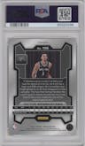 Victor Wembanyama from the 2023-24 Panini Prizm set featuring a Orange Ice parallel graded by PSA and given an overall grade of 9.