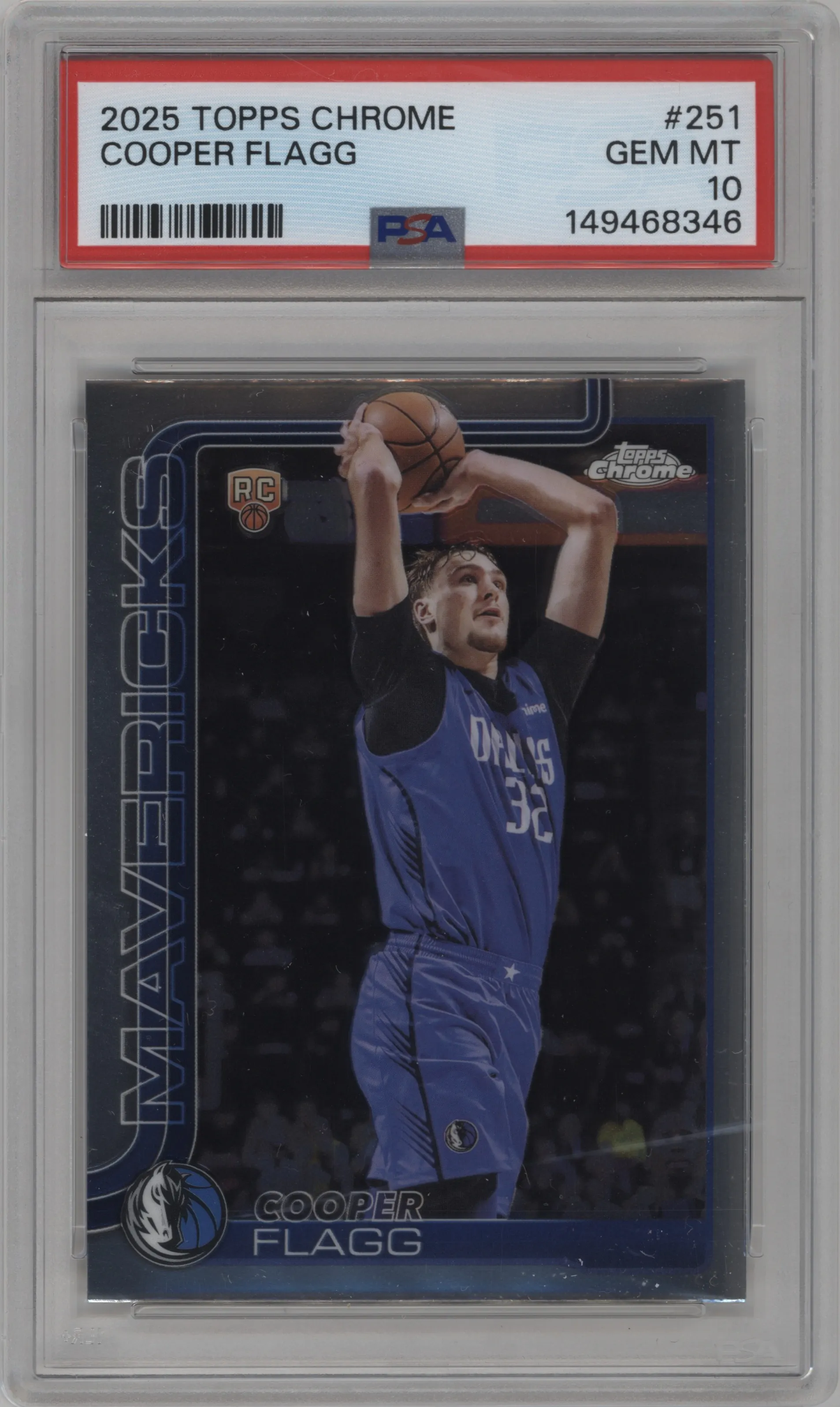 2025 Topps Chrome Cooper Flagg #251 PSA 10