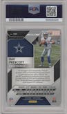 Dak Prescott from the 2016 Panini Prizm set featuring a Prizm parallel graded by PSA and given an overall grade of 9.