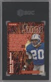 Barry Sanders from the 1997 Fleer Ultra set graded by SGC and given an overall grade of 9.