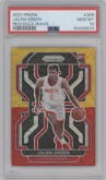 Jalen Green from the 2021-22 Panini Prizm  set featuring a Red Gold Wave parallel graded by PSA and given an overall grade of 10.