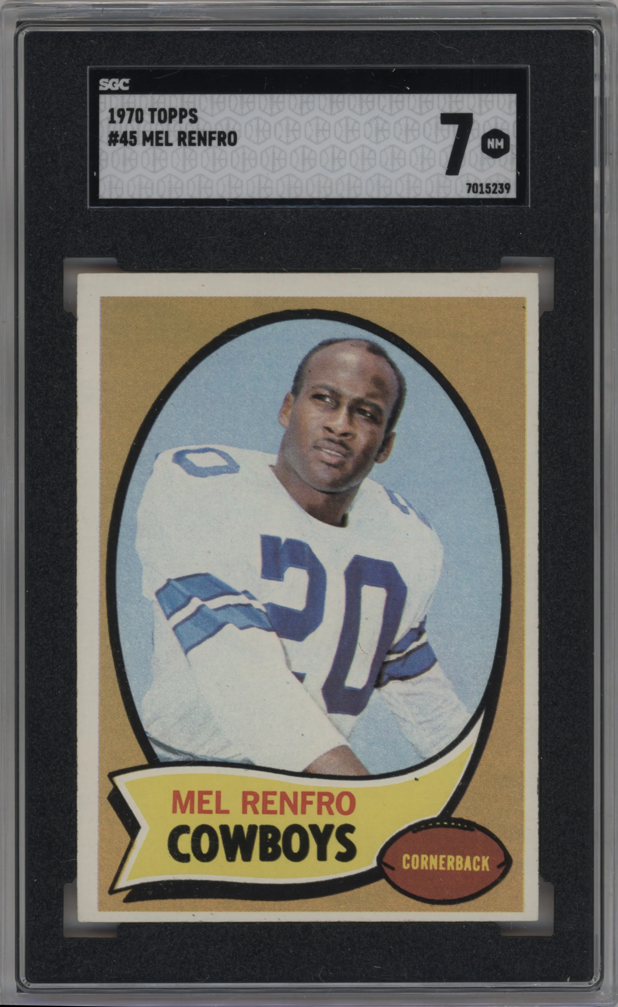 1970 Topps Mel Renfro #45 SGC 7