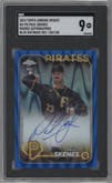 Paul Skenes from the 2024 Topps Chrome Update set featuring a Blue RayWave Refractor parallel graded by SGC and given an overall grade of 9.