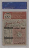 Jim Dyck from the 1953 Topps set graded by PSA and given an overall grade of 6.