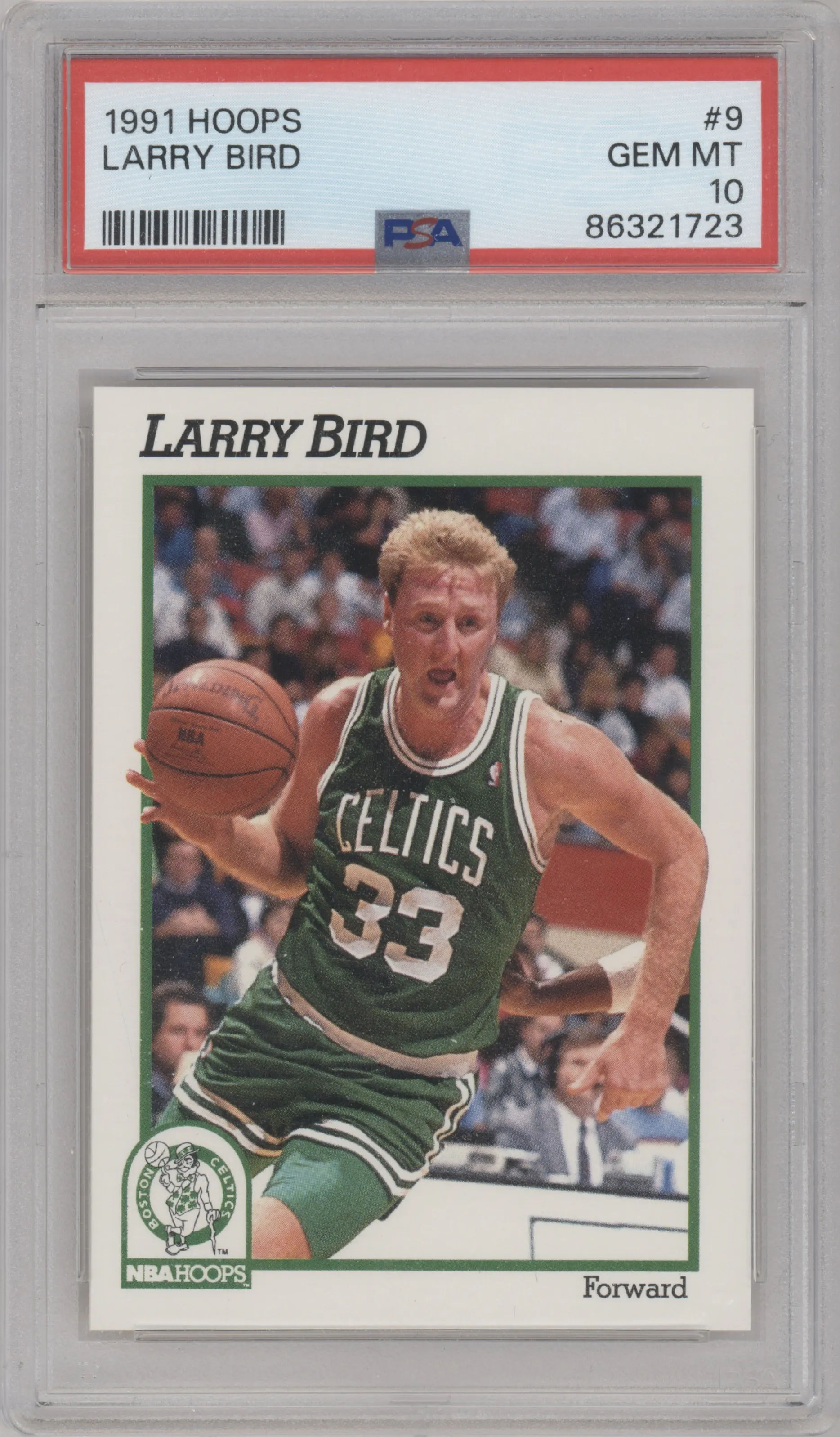 1991 NBA Hoops Larry Bird PSA 10