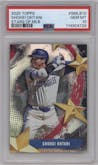 Shohei Ohtani  from the 2025 Topps set graded by PSA and given an overall grade of 10.