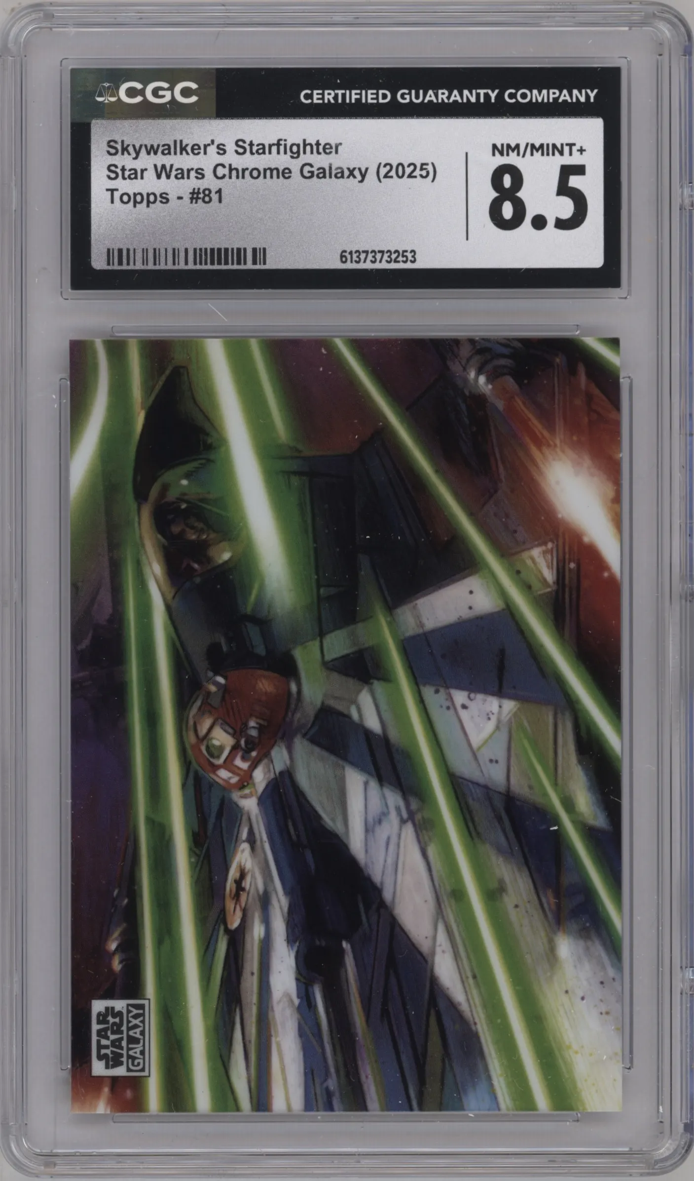 2025 Topps Chrome Star Wars Galaxy Skywalker’s Starfighter CGC 8.5