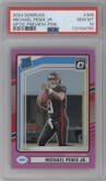 Michael Penix Jr.  from the 2024 Donruss set featuring a Pink parallel graded by PSA and given an overall grade of 10.