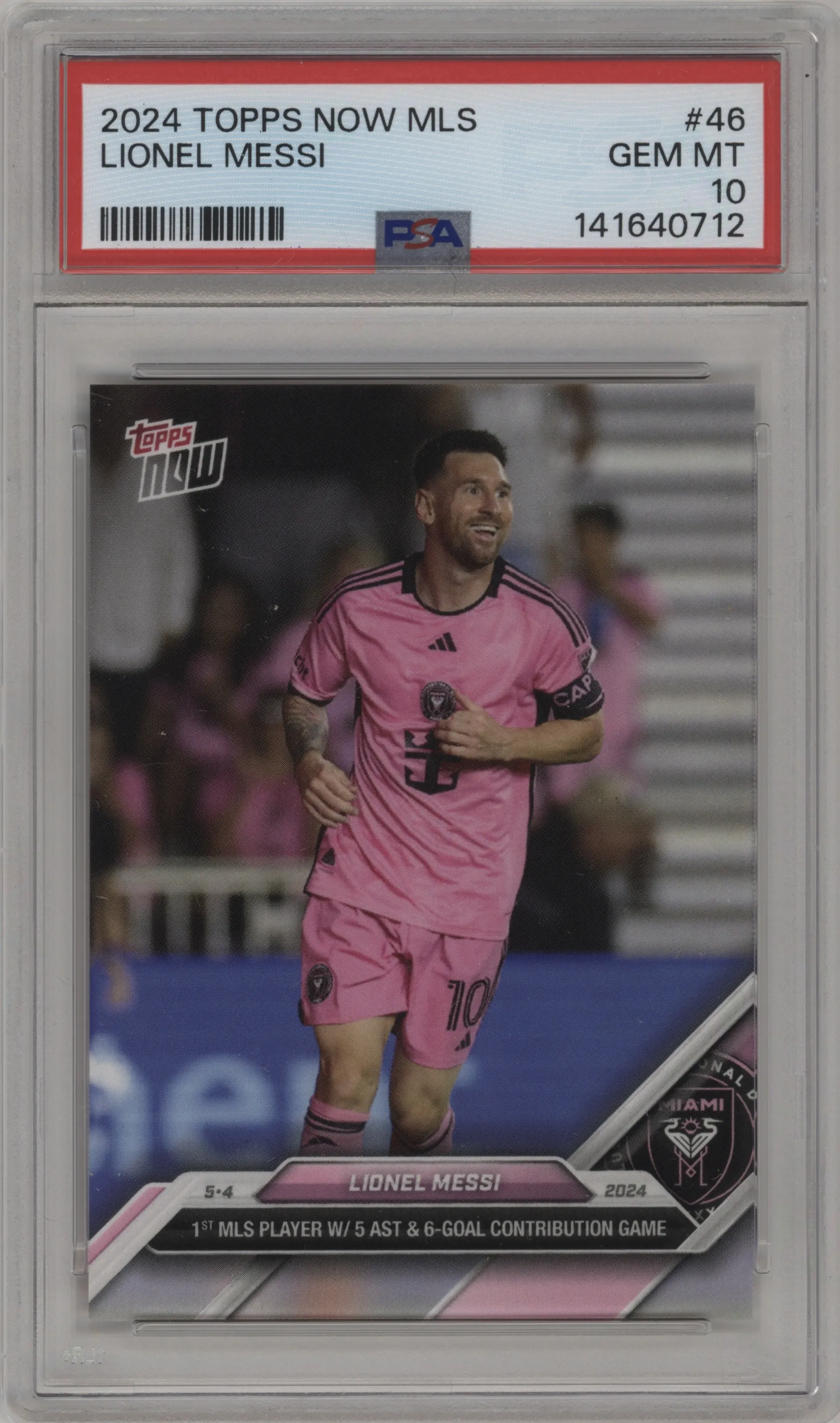2024 Topps Now MLS Lionel Messi PSA 10