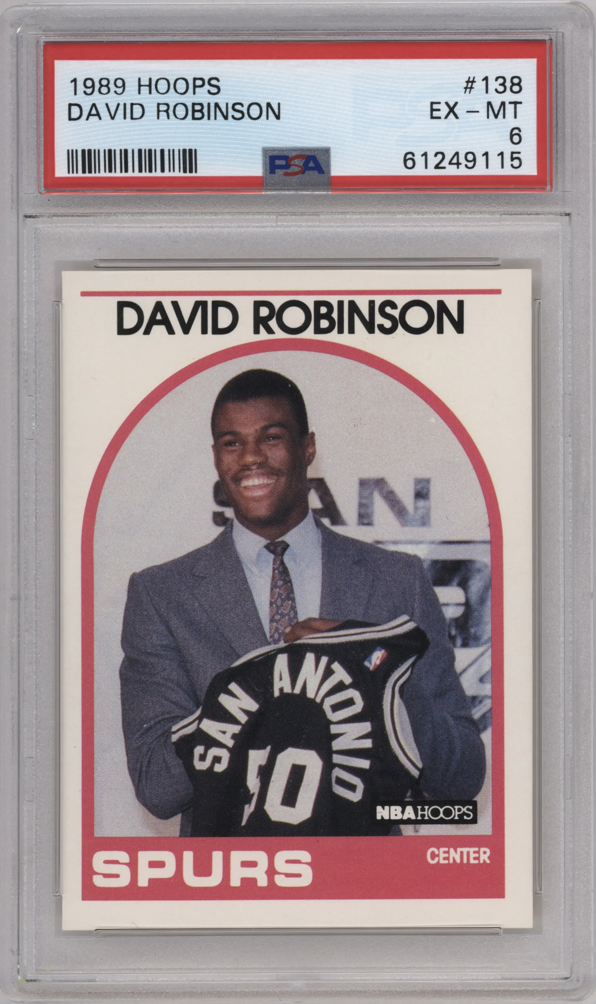1989 NBA Hoops David Robinson PSA 6
