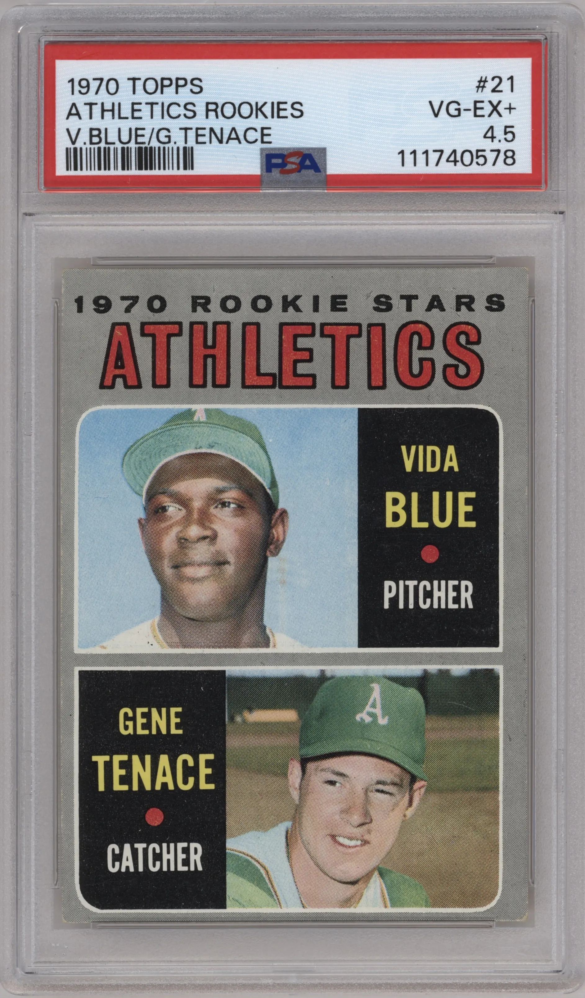 1970 Topps Vida Blue/Gene Tenace PSA 4.5