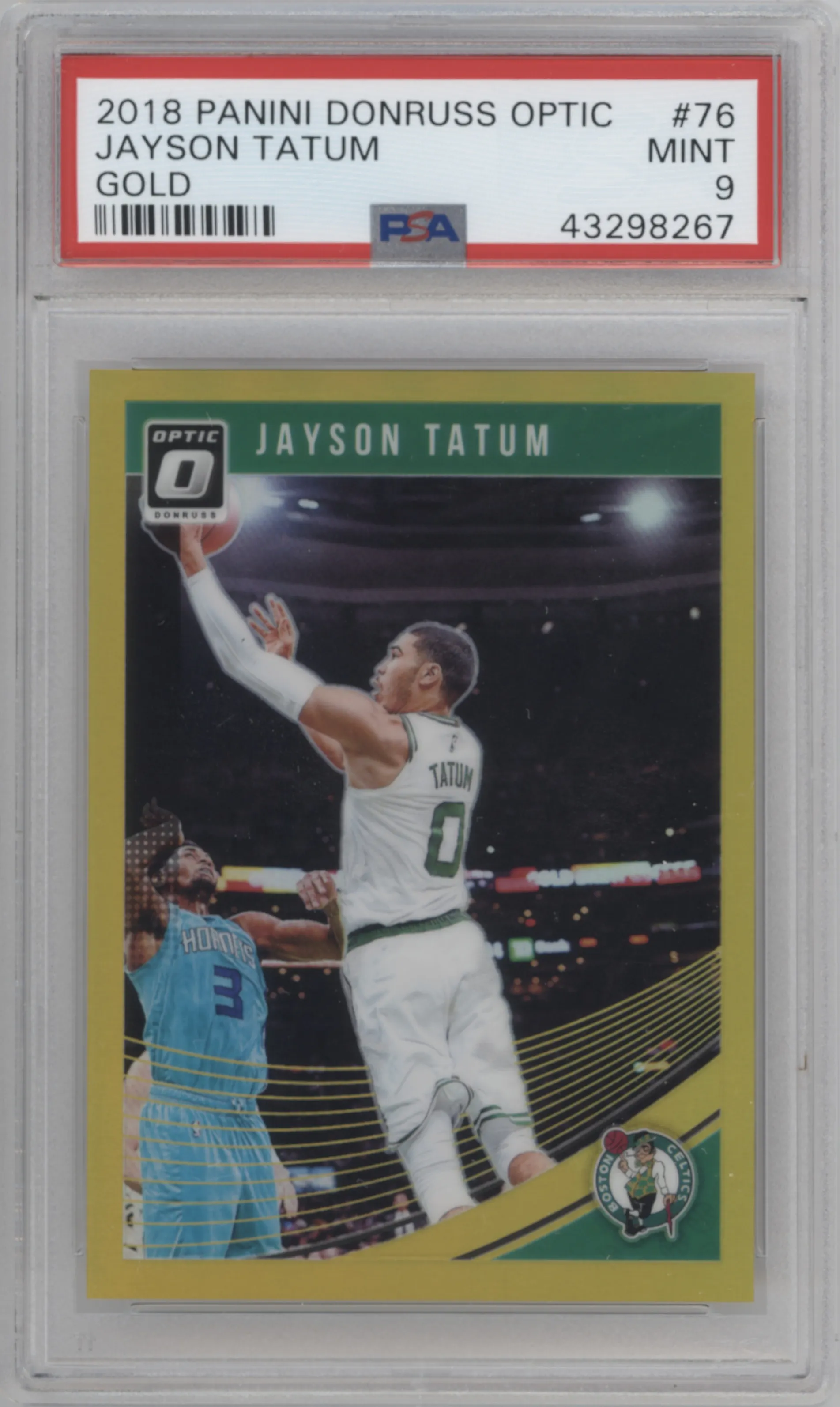 2018 Panini Donruss Optic Jayson Tatum Gold #76 PSA 9